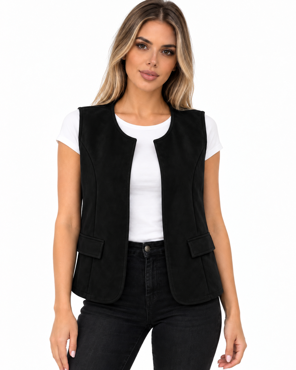 Gilet scamosciato