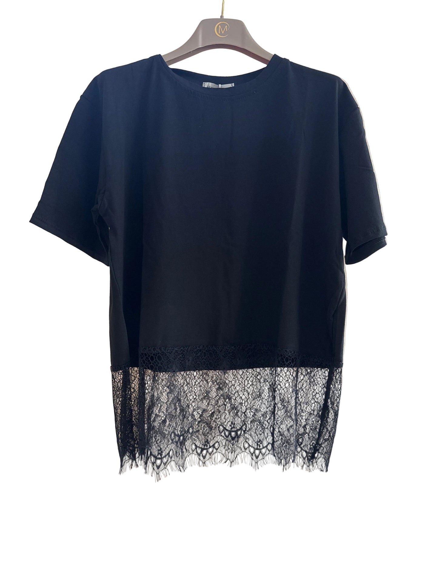 T shirt con pizzo