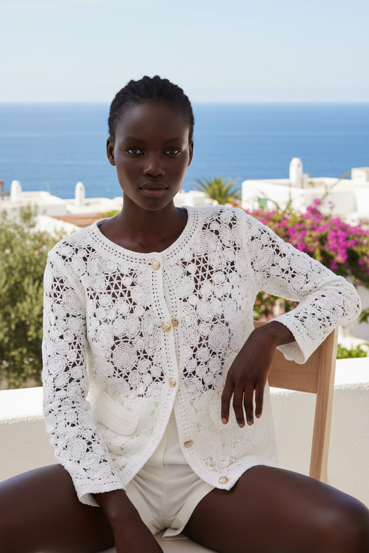 Giacca chanel in macramè