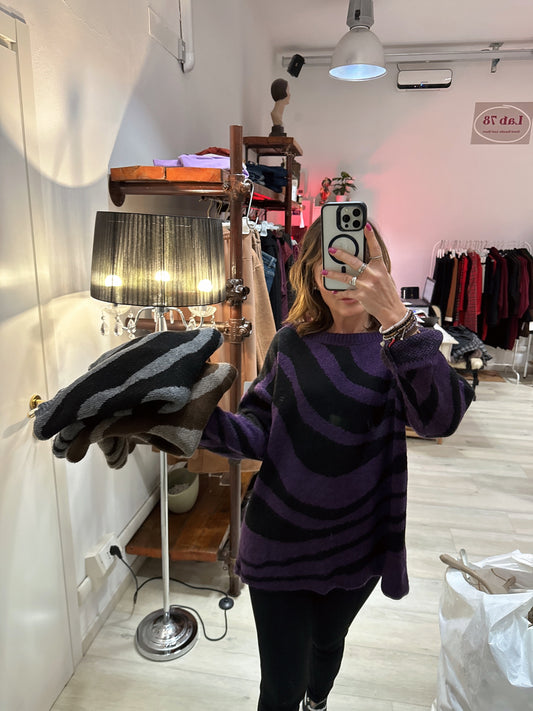 Maxi maglia animalier