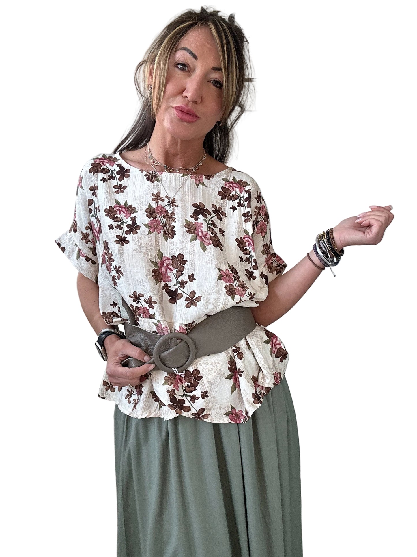 Blusa over floreale