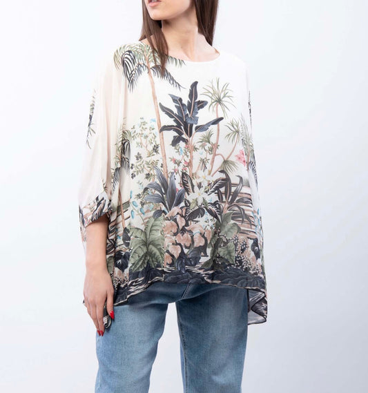 Blusa con manica a pipistrello