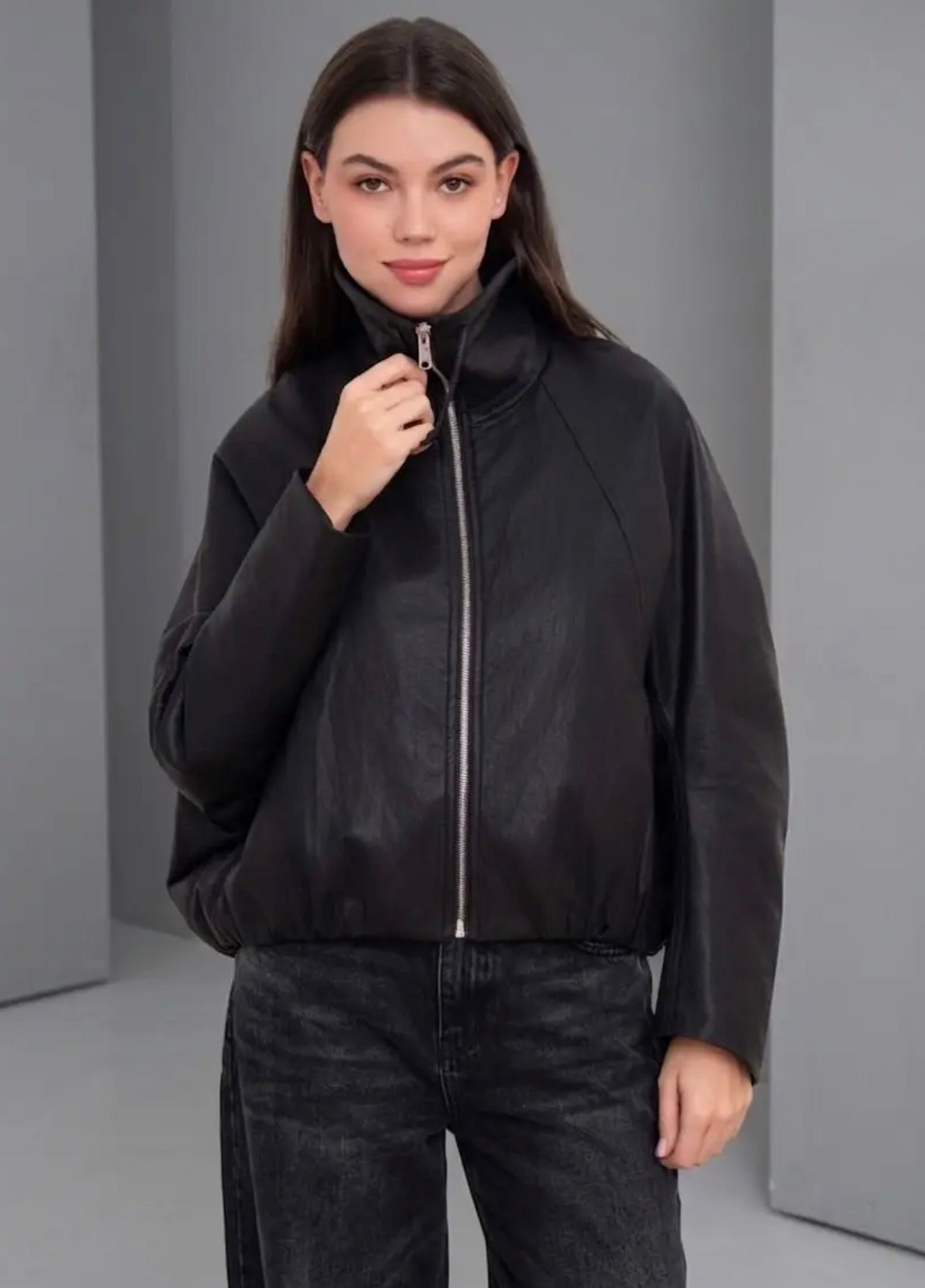 Giacca bomber ecopelle