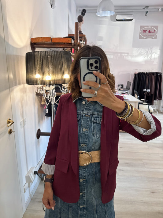 Blazer con fodera rigata