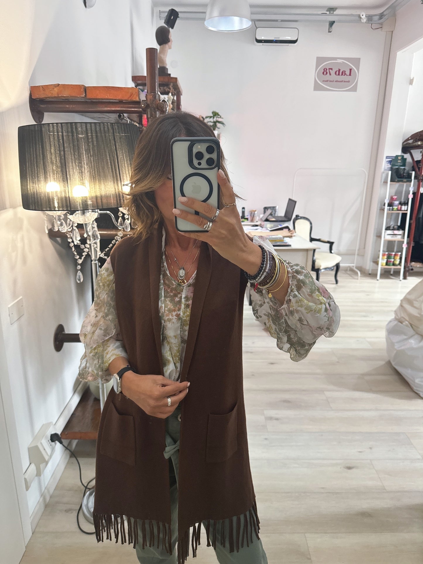 Gilet con frange
