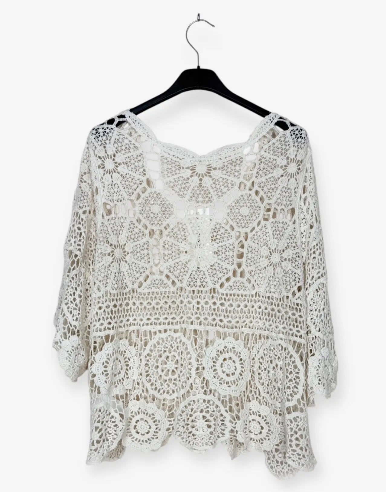 Cardigan in macramè