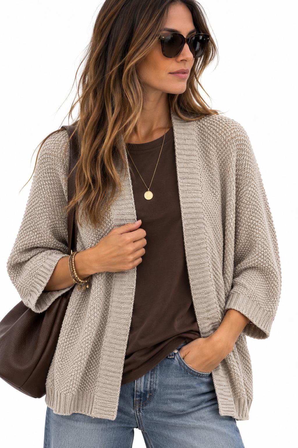 Cardigan sciallato