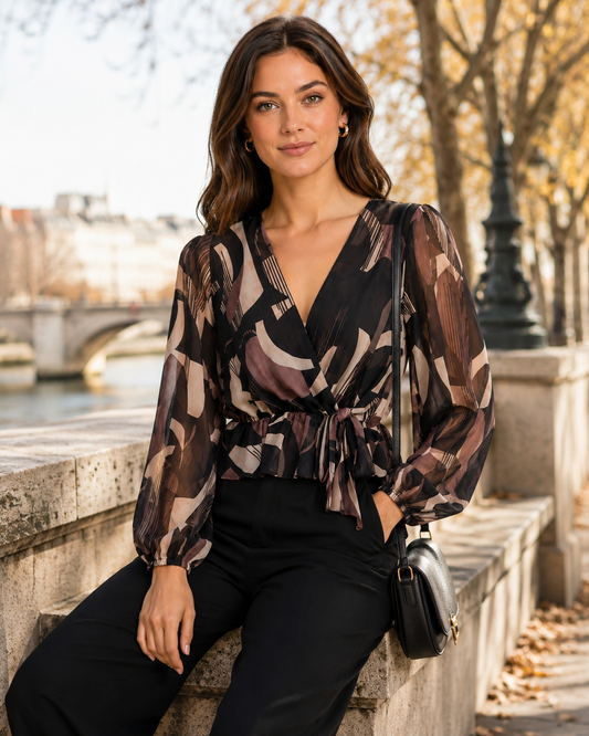 Blusa con balza