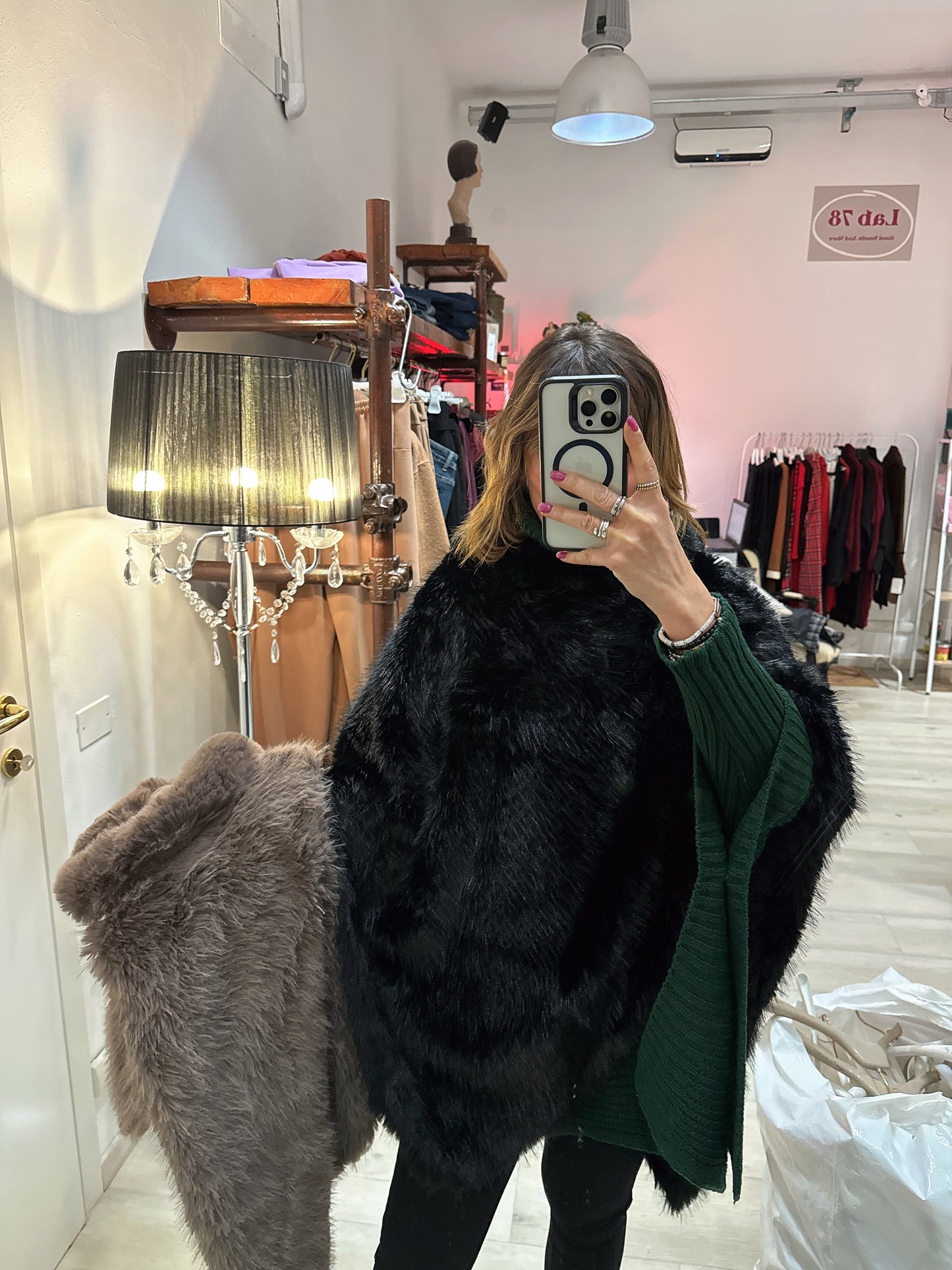 Poncho in pelliccia