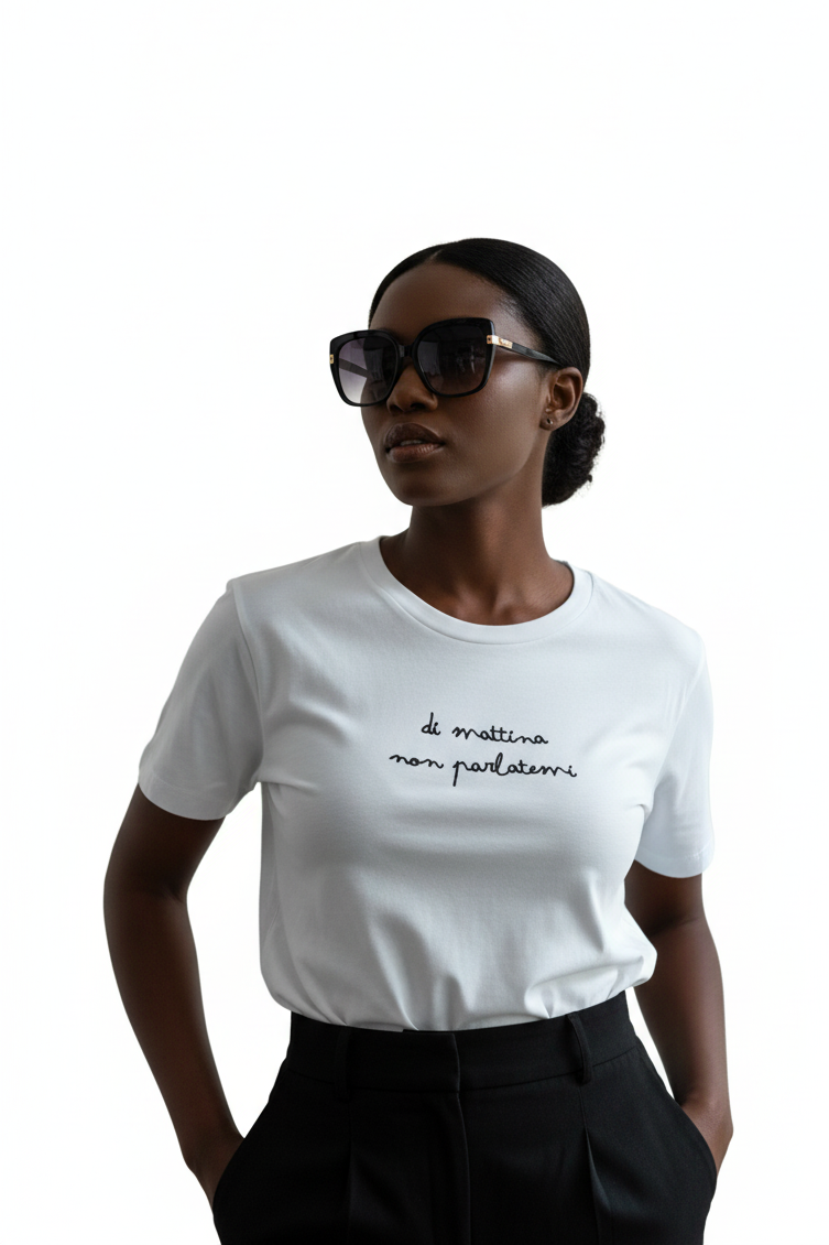 T shirt “Di mattina non parlatemi”