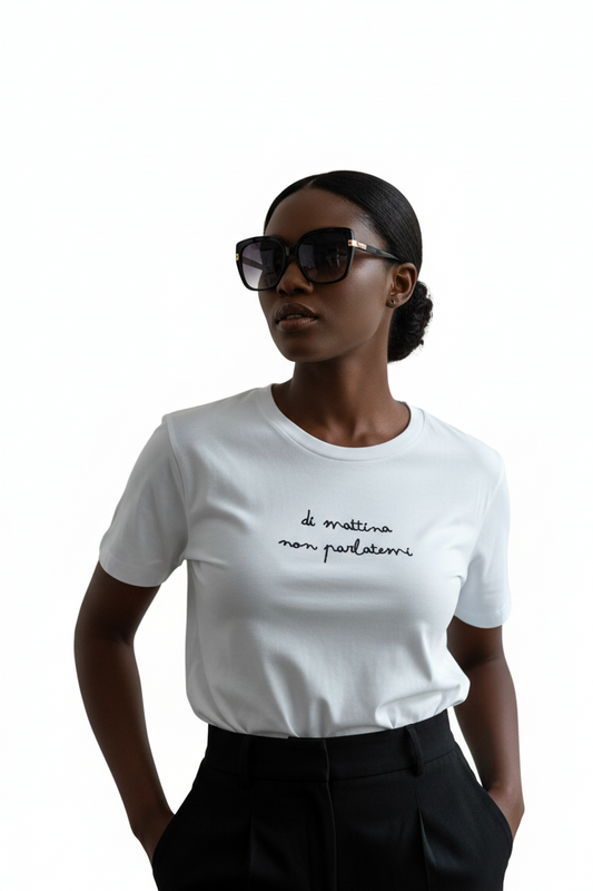T shirt “Di mattina non parlatemi”