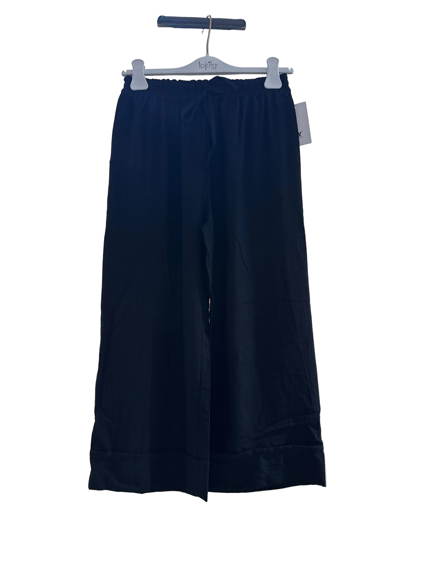 Pantalone gaucho con risvolto
