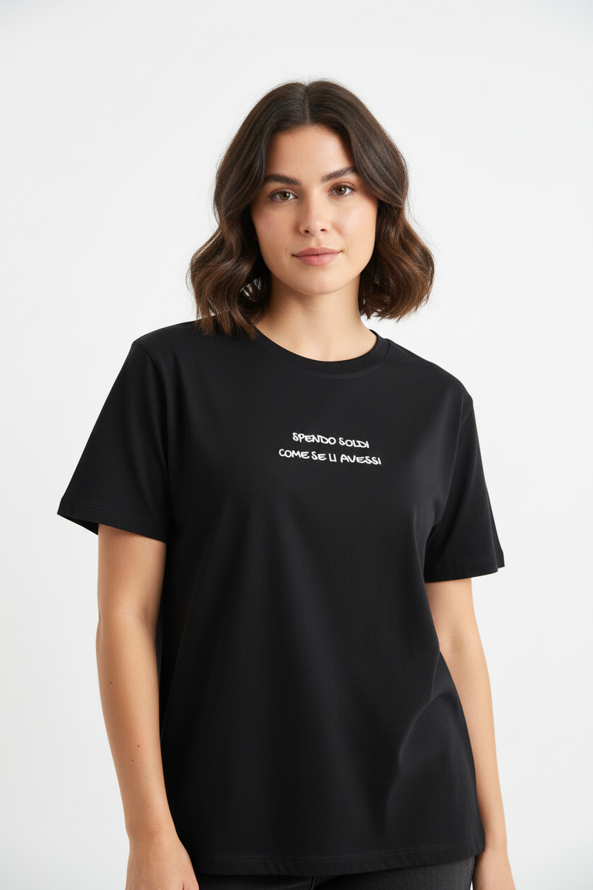 T shirt “Spendo soldi…”
