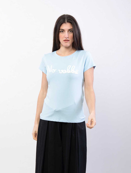 T shirt ricamo No Vabbè