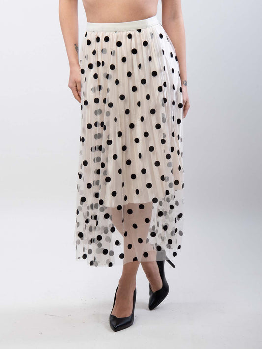 Gonna in tulle a pois