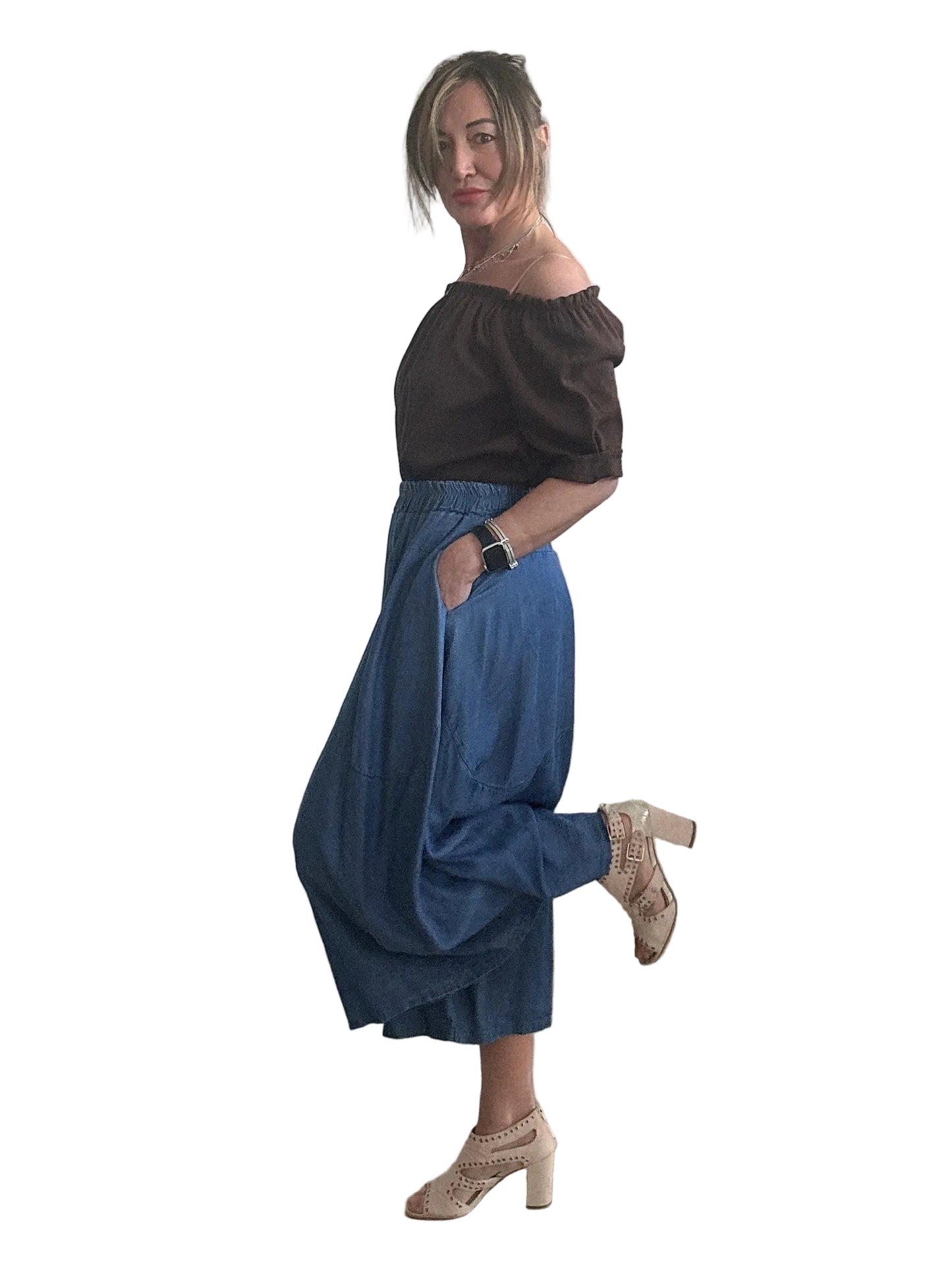 Pantalone in chambray