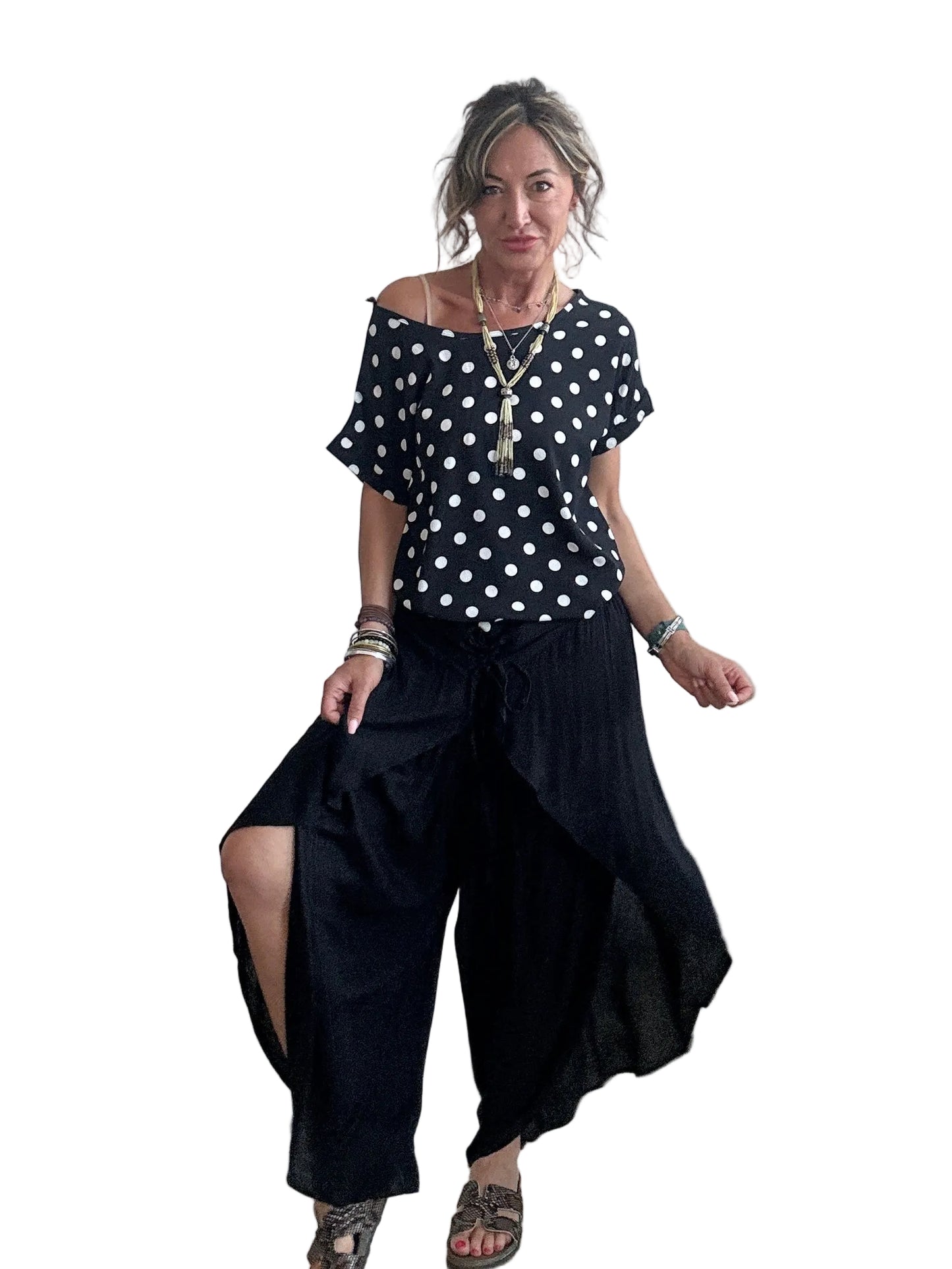Pantalone etnico in viscosa