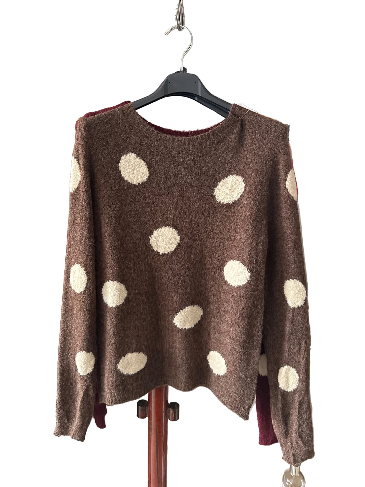 Maglia a pois in lana