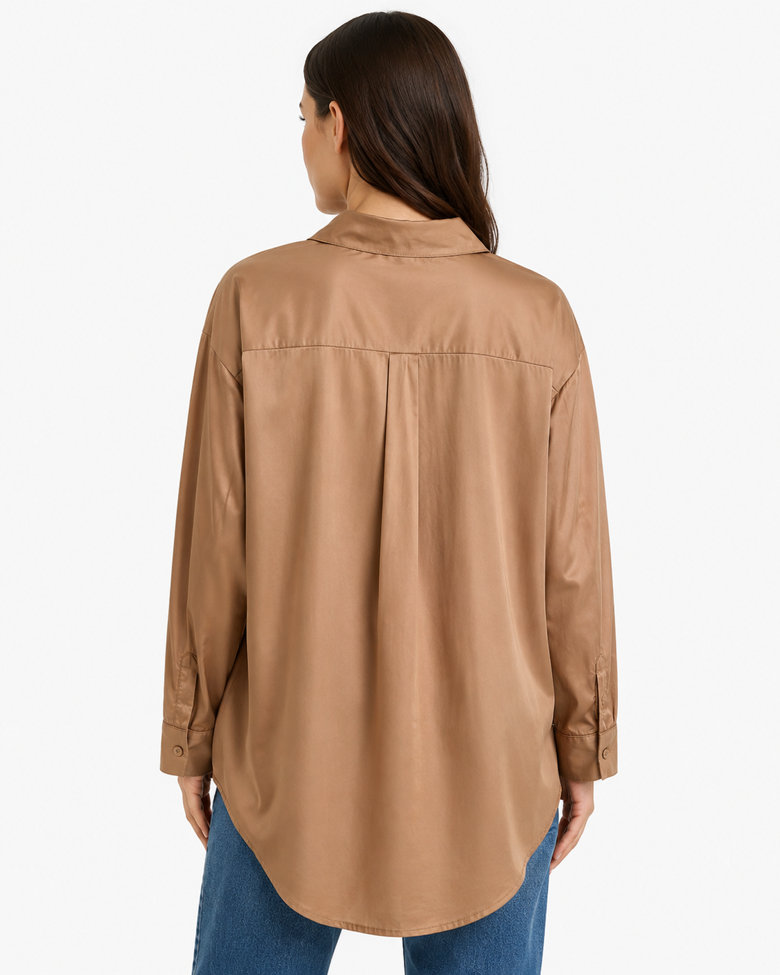 Camicia lunga in popeline