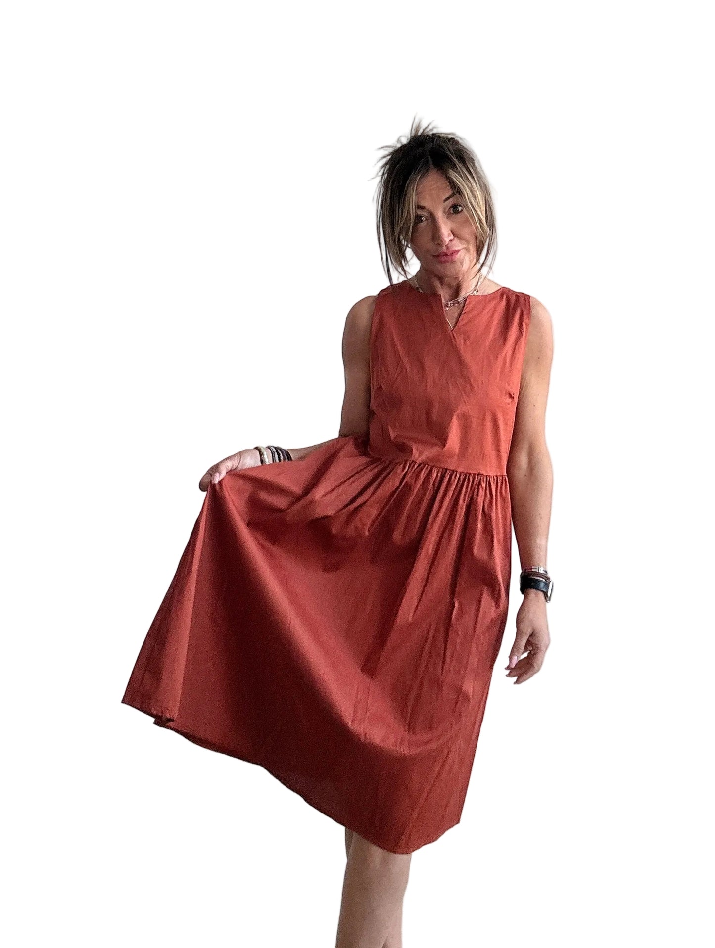 Abito midi in cotone
