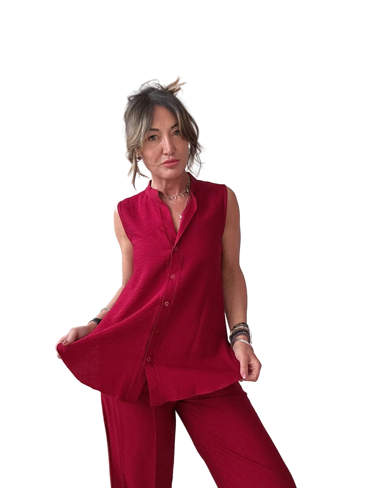 Blusa con bottoni