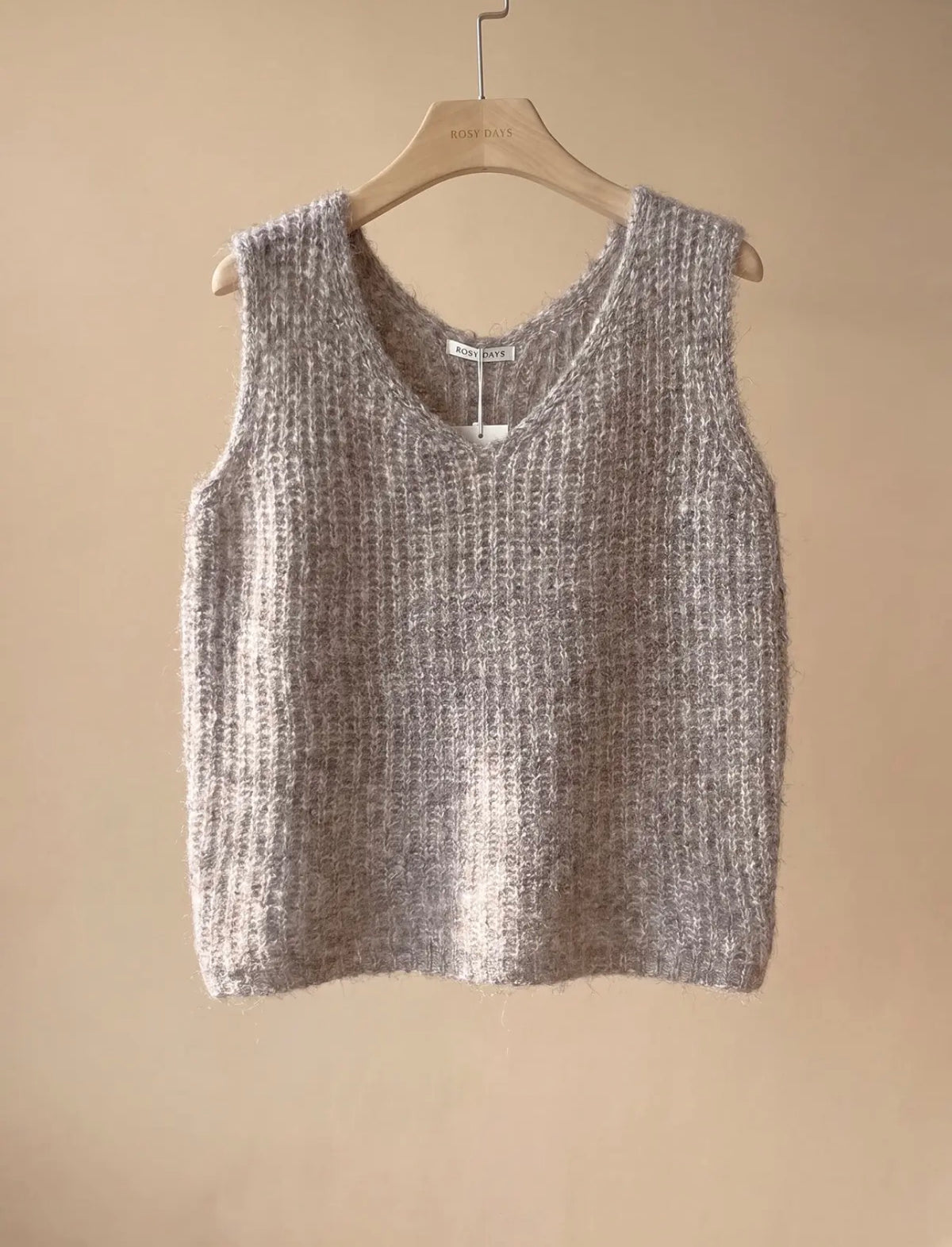 Gilet smanicato in maglia