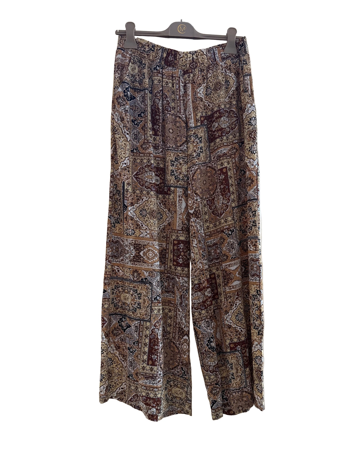 Pantalone in viscosa con brillantini