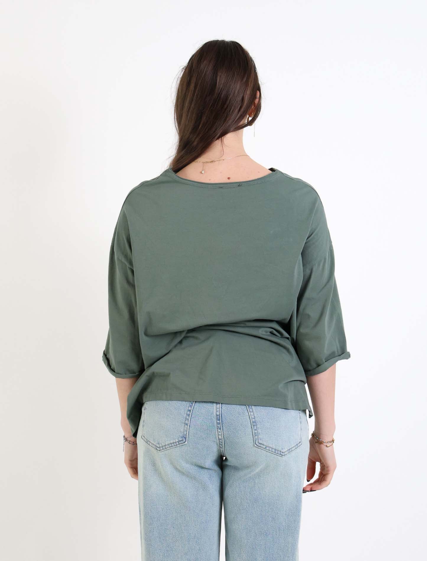 T shirt con macramè