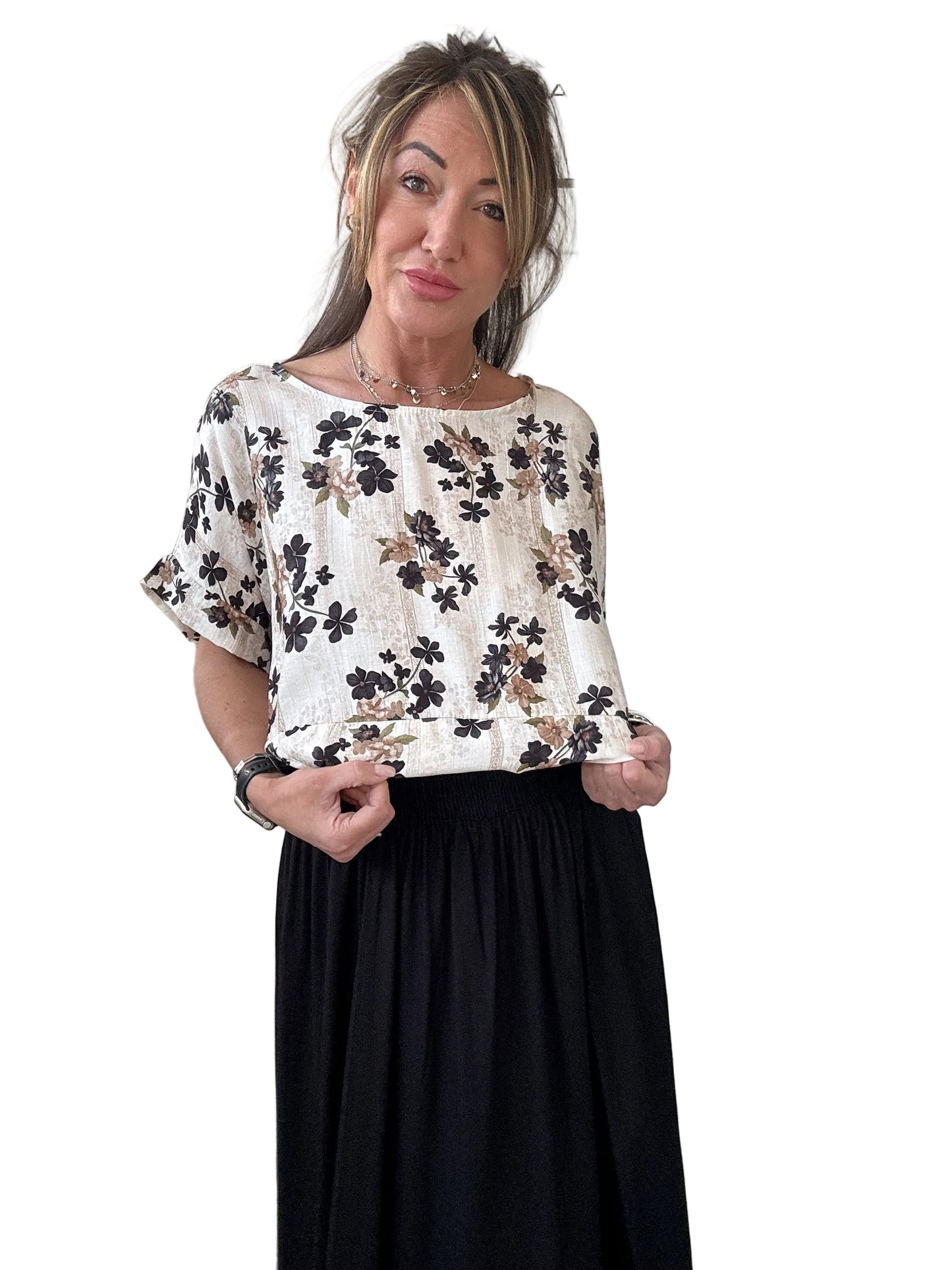 Blusa over floreale