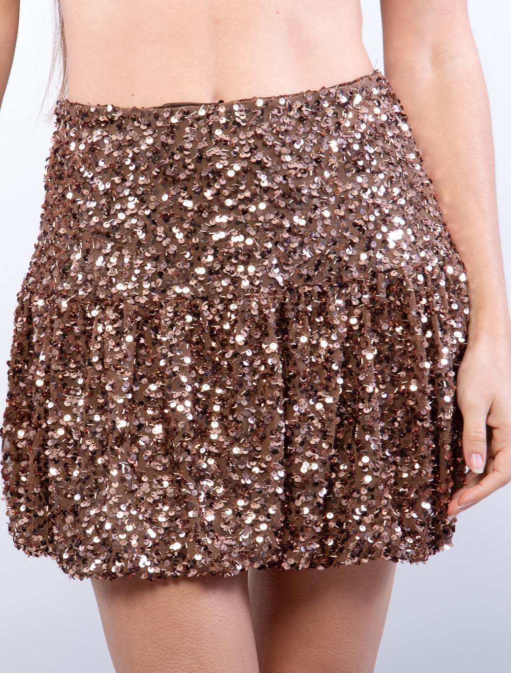 Minigonna con paillettes