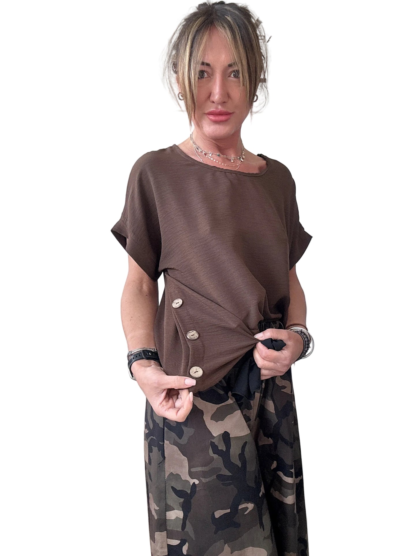Blusa con bottoni