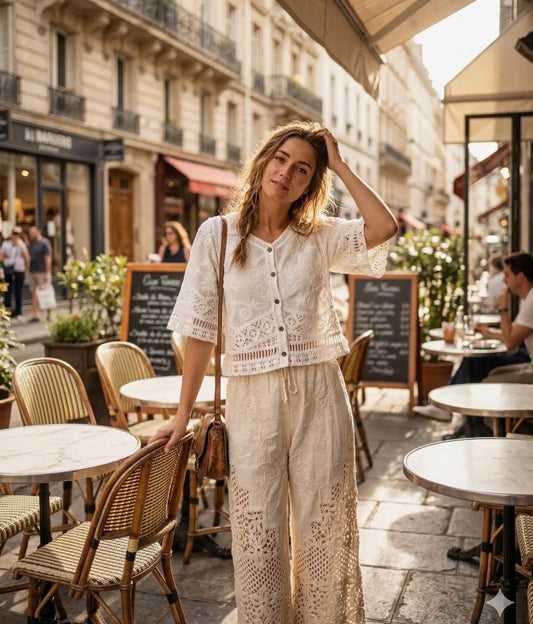 Camicetta in macramè