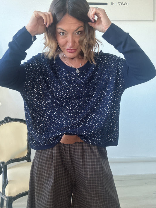 Maglia con brillantini