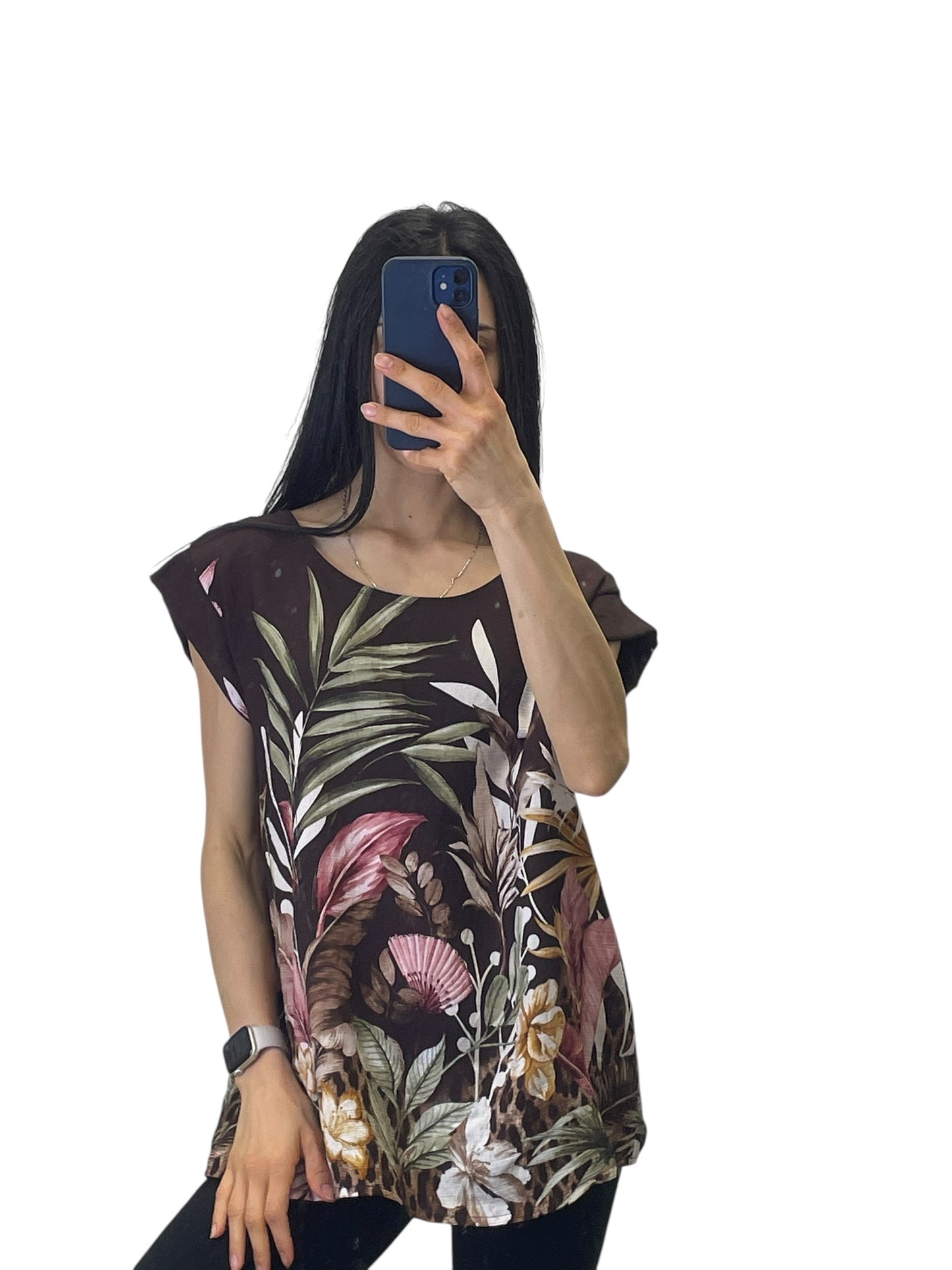 Blusa stampa esotica