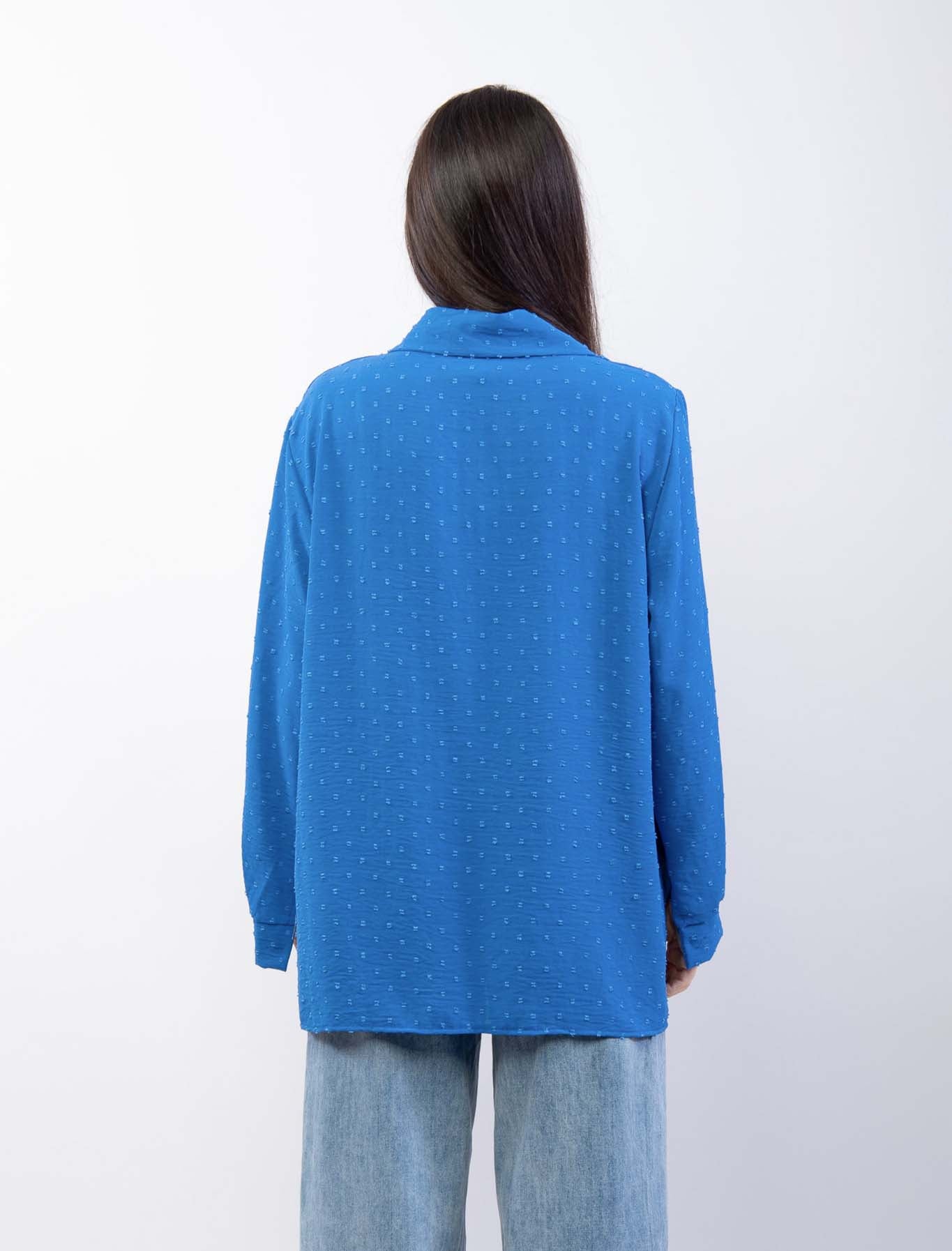 Camicia in chiffon a pois