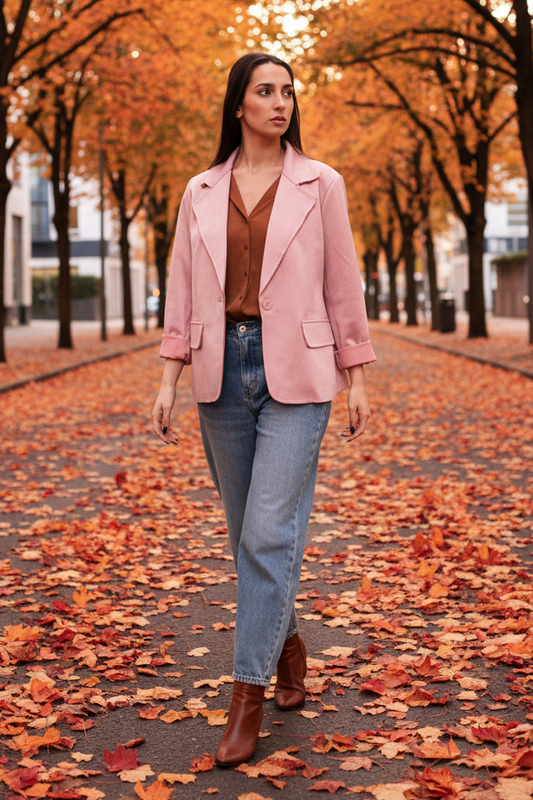 Blazer scamosciato