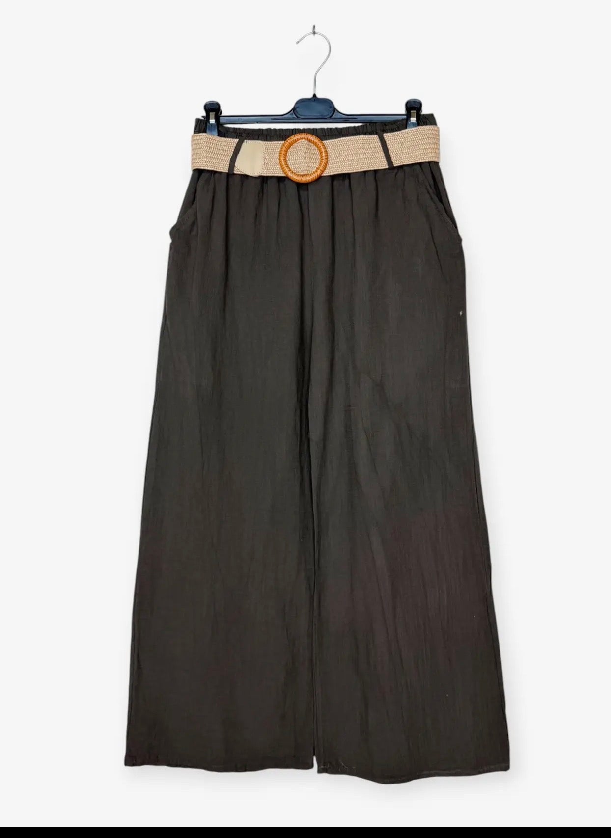 Pantalone a palazzo in misto lino