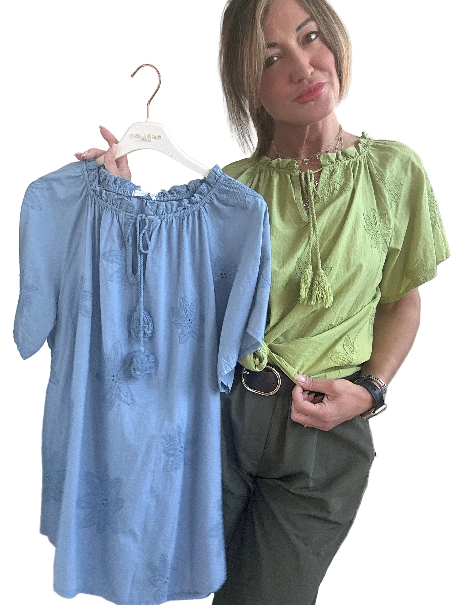 Blusa in sangallo