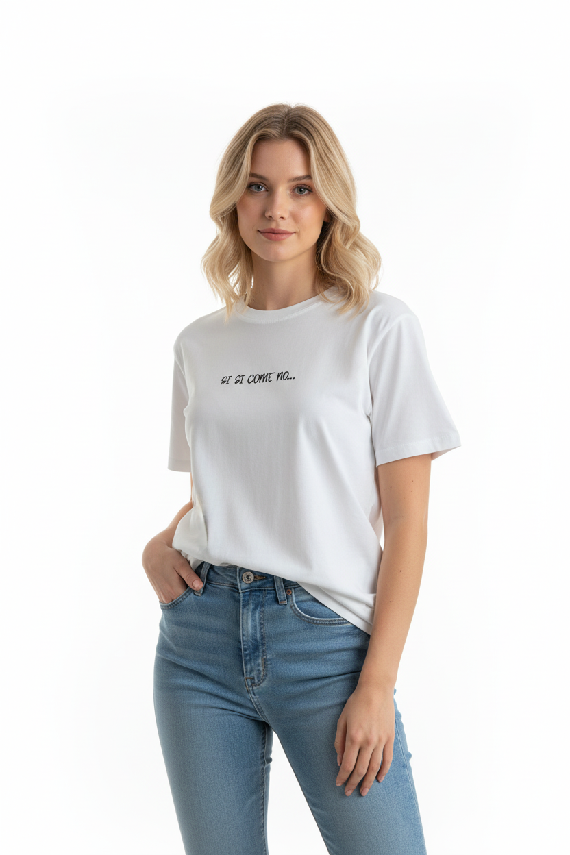 T shirt “Si si come no”