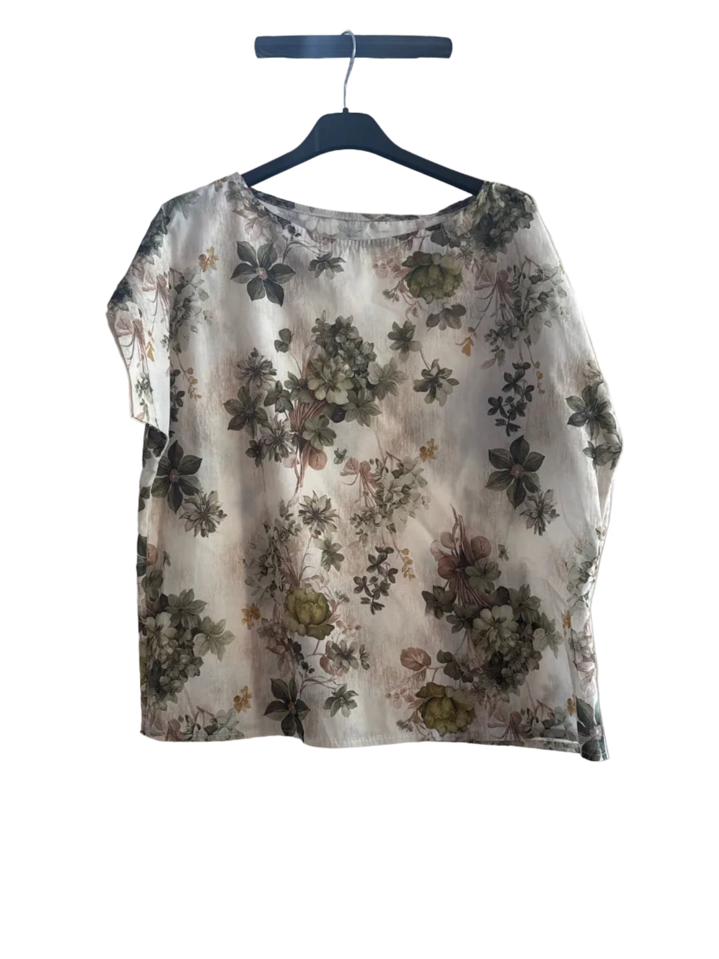Blusa in cotone floreale