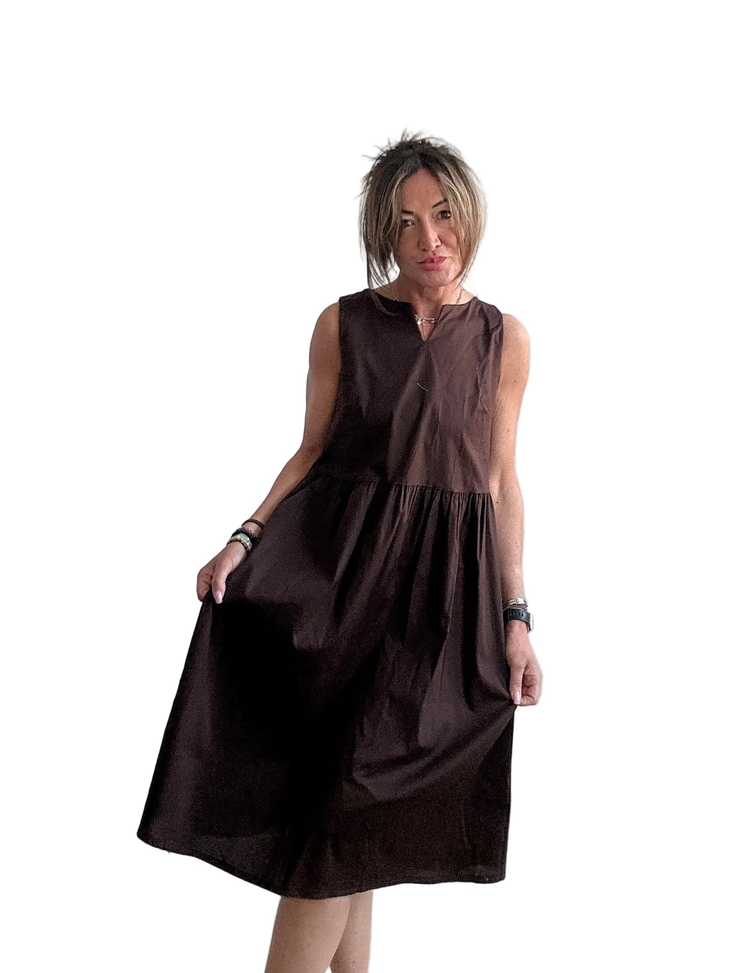 Abito midi in cotone