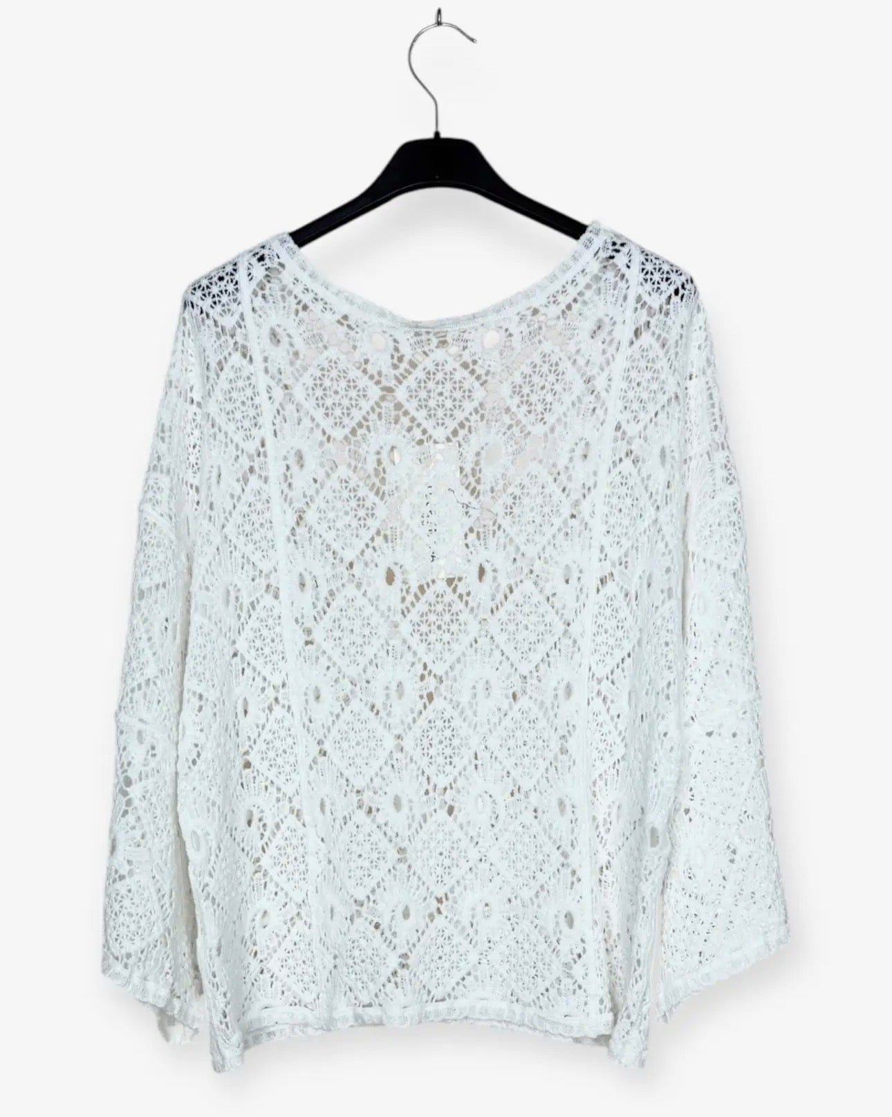 Cardigan in macramè