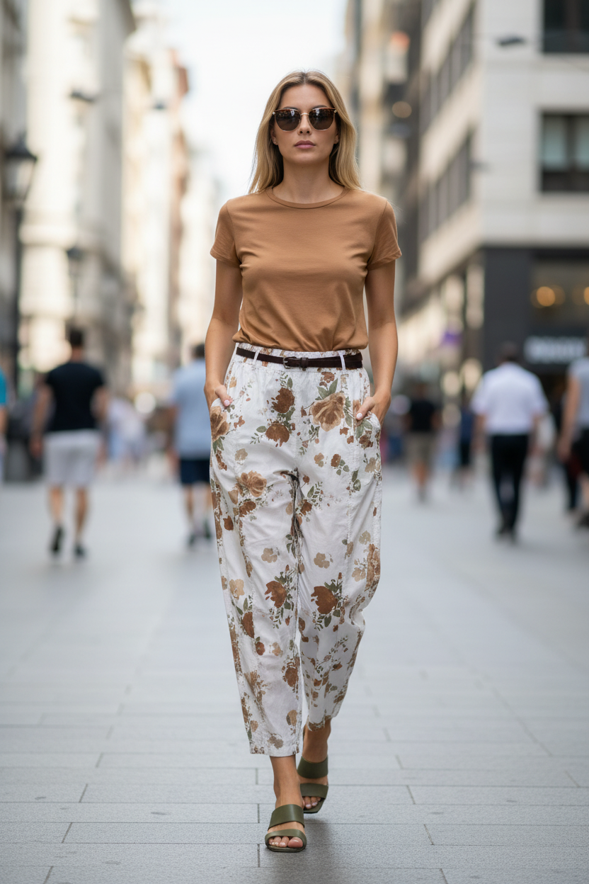 Pantalone floreale