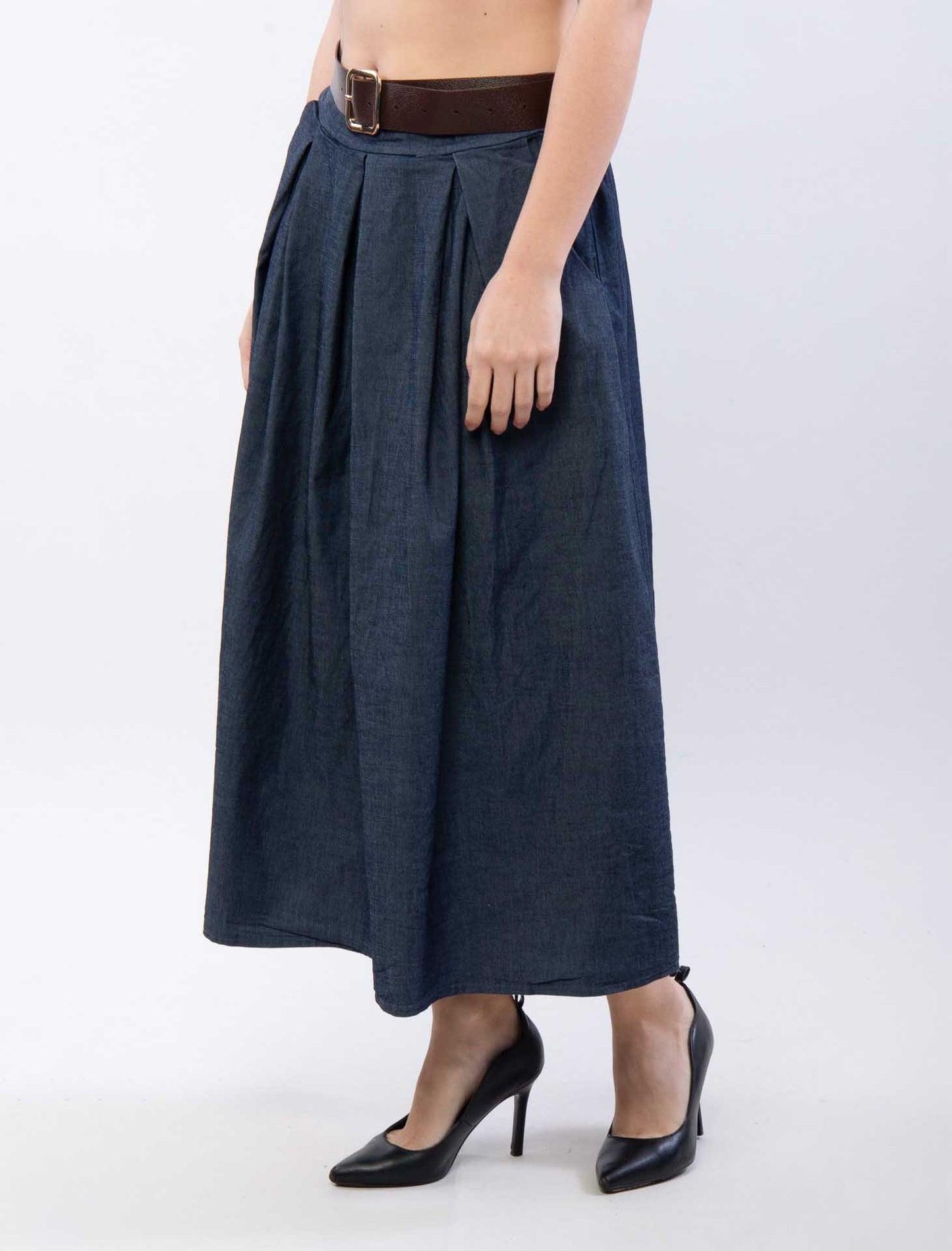 Gonna in chambray