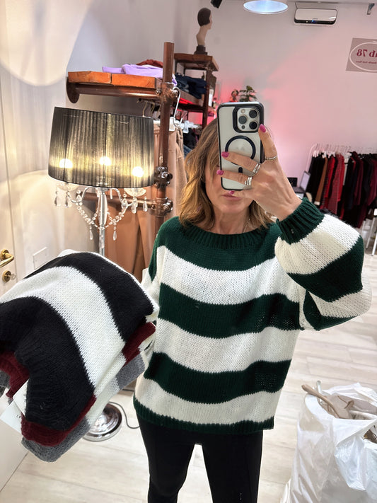 Maglione a righe