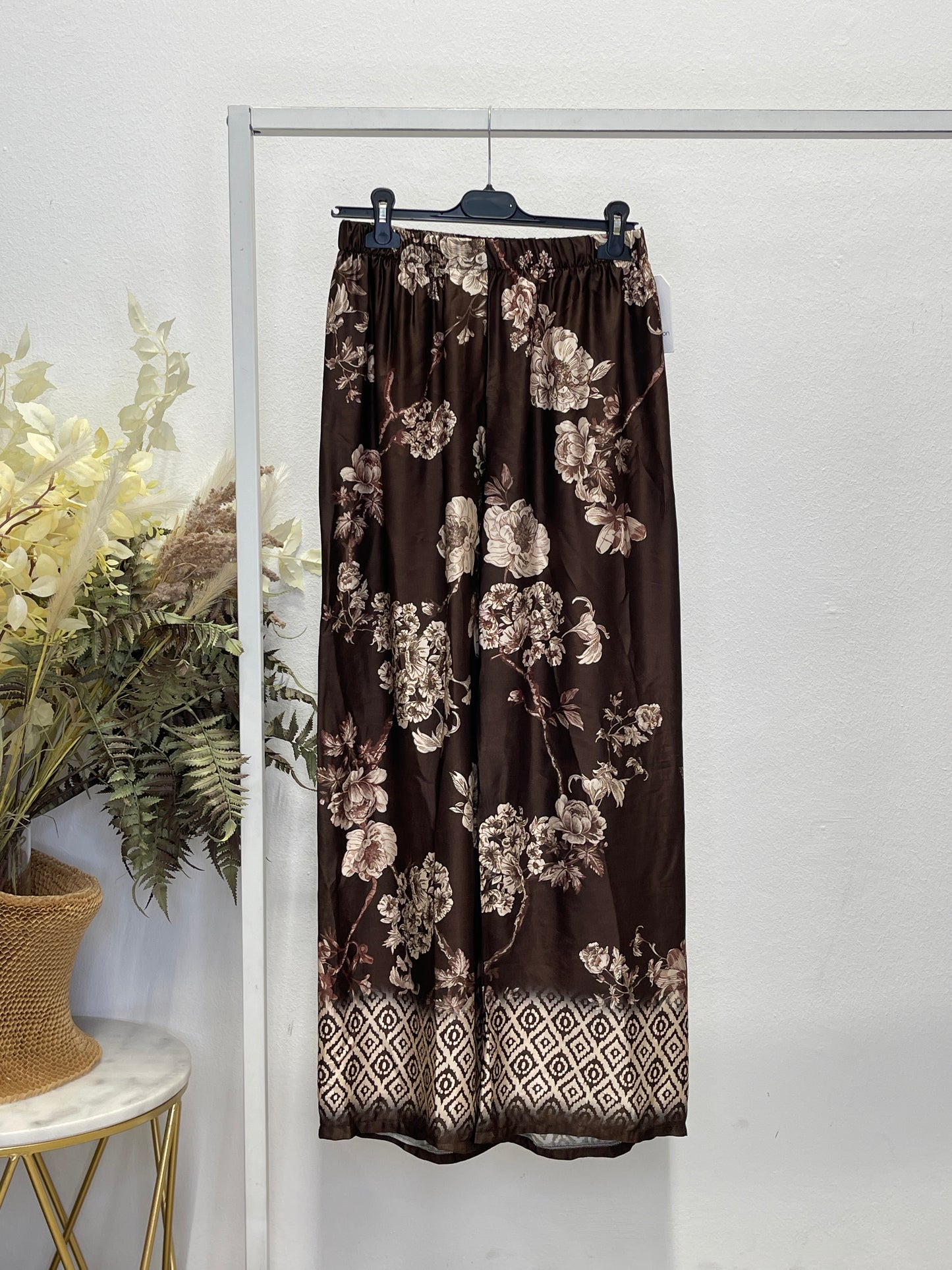 Pantalone in satin di viscosa