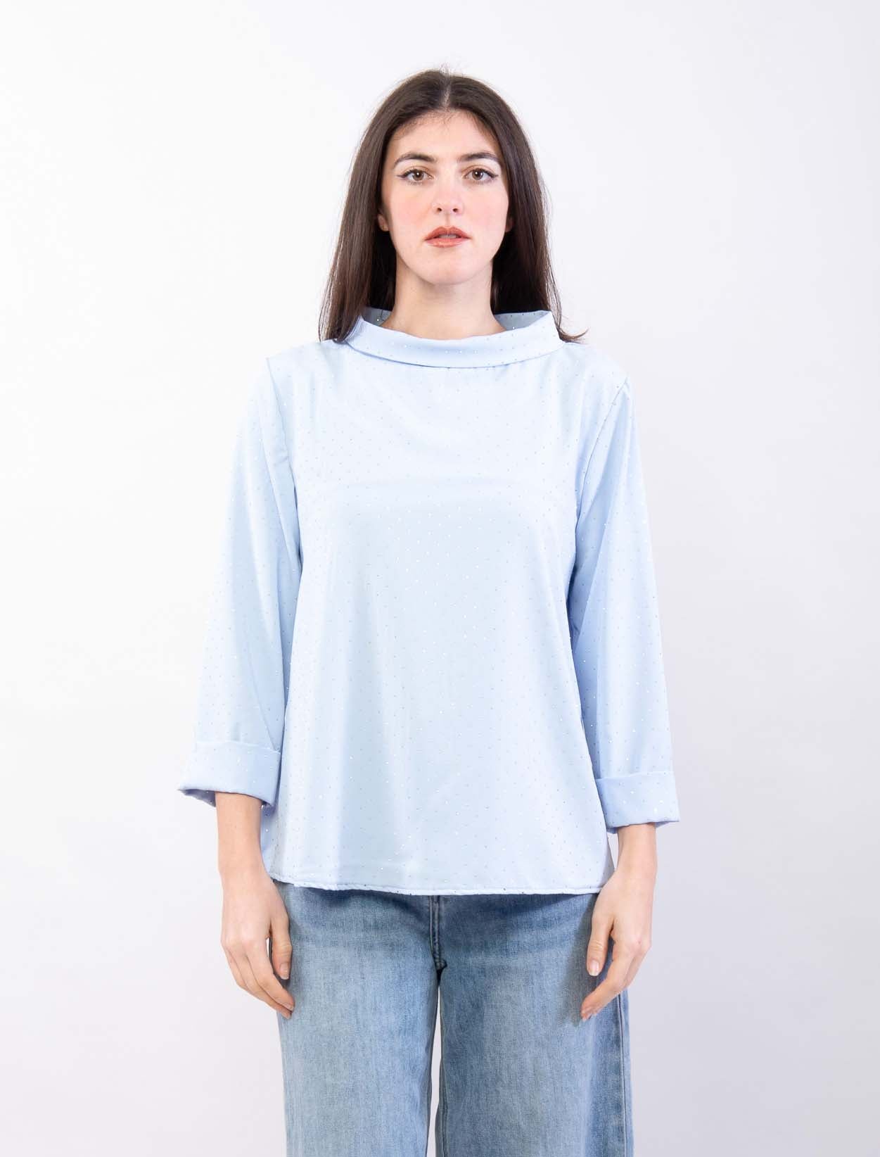 Blusa con brillantini