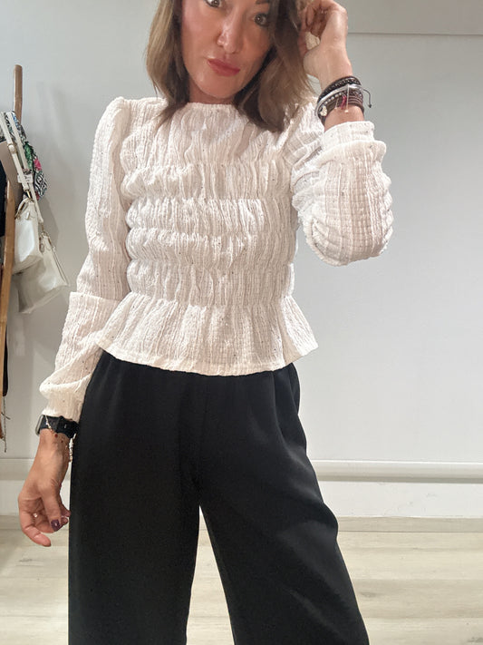 Blusa con strass