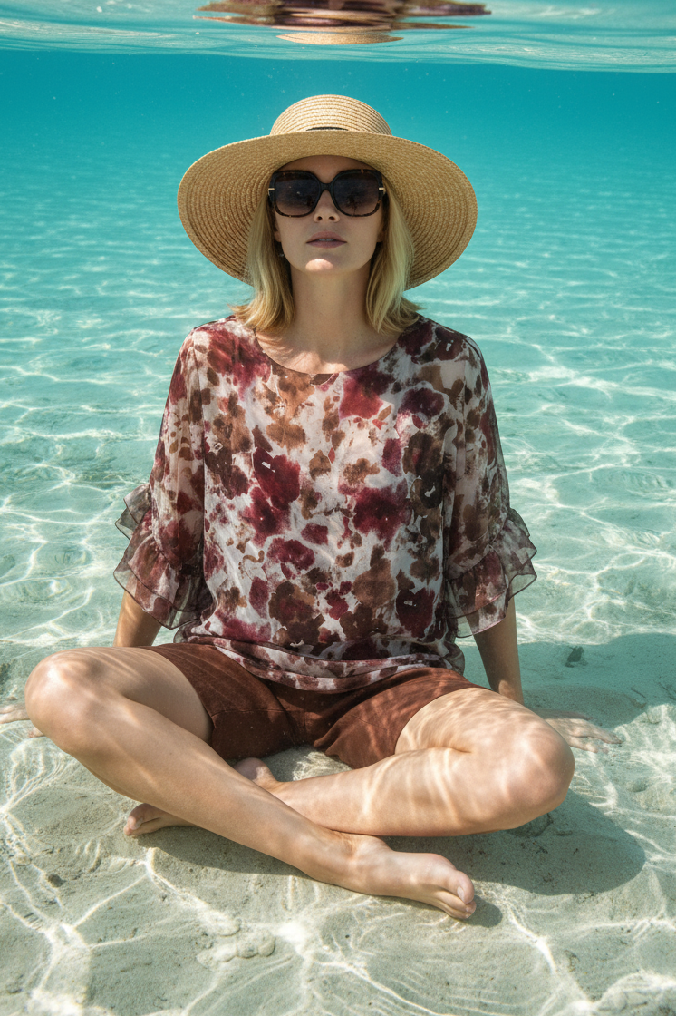 Blusa in chiffon