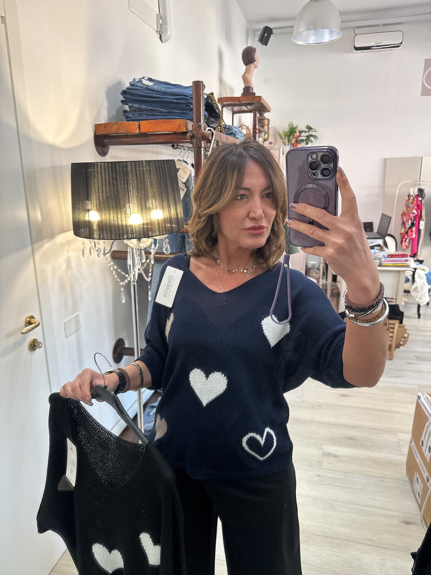 Maglia con cuori